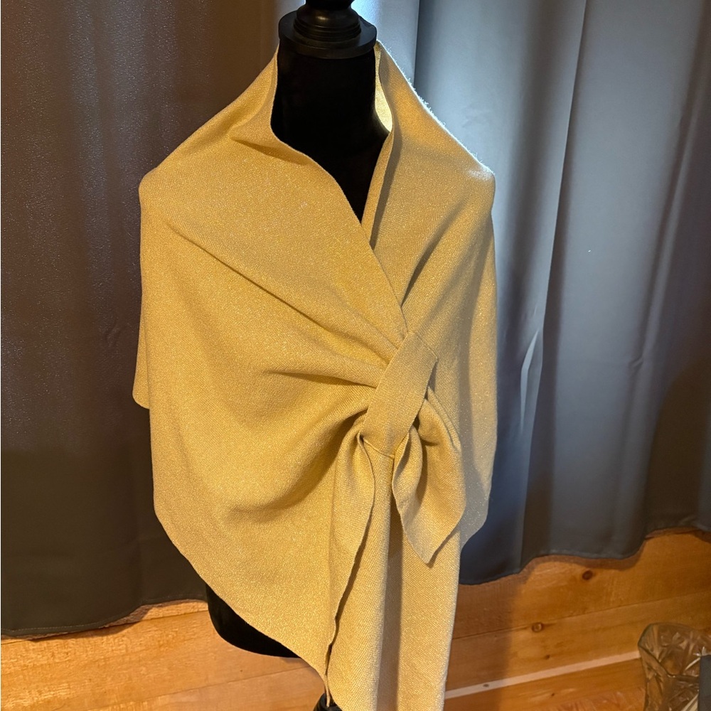 Shimmery Light Gold Wrap Shawl
